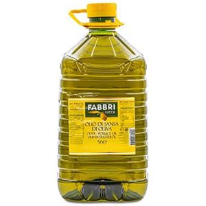 HYMOR Italiaanse olijfolie - 4 x 5 liter jerrycan - braad-olie Olio di Sansa uit Toscane van Fabbri Lucca, bij uitstek geschikt voor braden, grillen, bakken en koken, hoog verwarmbare olie