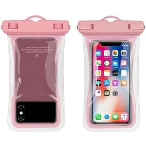 Waterdichte mobiele telefoon tas, waterdichte mobiele telefoon tas met verstelbaar koord (Color : Pink, Size : 23 * 12.5cm 7.5 inch)