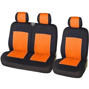 Autostoelhoezen 1 + 2 Autostoelhoezen Hoge Materiaalhoes Polyestervezelband Voor Ford Voor Transit Autostoelbeschermers Autostoelbekleding (Color : Oranje)