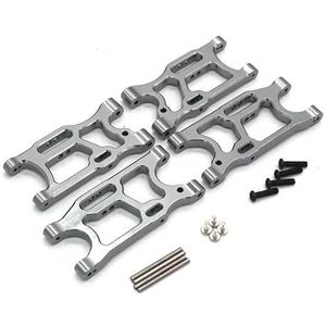 For WLtoys 124007 124008 124010 124017 124019 144001 144016 144018 RC afstandsbediening auto metalen for en achter swingarm onderdelen(Light Grey)
