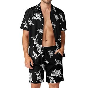 Leuke Zebra Hawaiiaanse Sets voor Mannen Button Down Korte Mouw Trainingspak Strand Outfits S