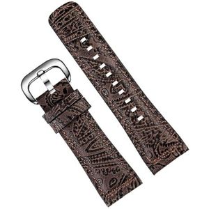 dayeer Koe Lederen Horlogeband Voor Zeven Op Vrijdag Vintage M1 Sf-M2/02 SF-M3/01 Q1 Q2 Q3 P3 horlogeband Armband Accessoires (Color : Dark brown silver, Size : 28mm)
