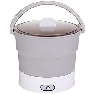 Opvouwbaar elektrisch fornuis, mini draagbare elektrische pan waterdamper Hot Pot food grade siliconen kookgerei met dubbele spanning en scheidbare netsnoer, 0,6 l 110-220 V