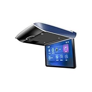 Auto-hoofdsteunspeler, Elektrische Vouwwagen Monitor IPS Scherm Auto Video Speelt 1080P 8K Plafond TV Dak Mount Display USB,Videospeler(15.6 inch Blue)