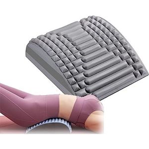 Refresh - Neck & Back Stretcher, Back Neck Cracker for Lower Back Pain Relief, Lumbar Soothing Device, Waist Massage Relaxation Yoga Stretcher (Color : Gris)
