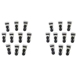 Jarretels - Zwart - Set van 10 Stuks - Heren Clips Haken Grips