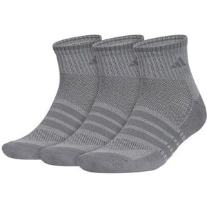 adidas Heren Cushioned X 4 3-Pack Quarter Sok, Onix Grijs Grijs, Large