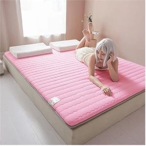 Kingsize Matrastopper, Latexmatras, Tatami-matras, Langzaam Rebound-schuimmatras, Zacht En Comfortabel Love Bed-matras Futon-slaapkamermeubilair (Color : roze, Size : 120 * 200CM*4.5CM)