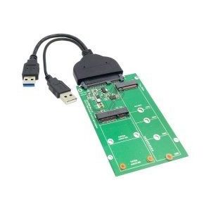 Chenyang USB 3.0 naar SATA 22pin 2.5"" Harde Schijf naar 2 in 1 Combo Mini PCI-E B/M-Key M.2 NGFF-mSATA SSD Adapter Converter