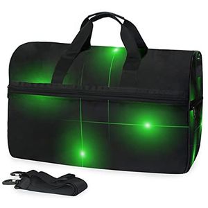 Green Art Sport Zwemmen Gym Tas met Schoenen Compartiment Weekender Duffel Reistassen Handtas voor Vrouwen Meisjes Mannen