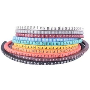 Draadnummermarkering, Kabeldraadmarkers Multicolor Meerdere maten Pak van 500(Ec-1(500pcs))