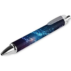 Abstraction Space Galaxy Custom Pennen Balpen Intrekbare 0.5mm Fijne Punt Zwarte Inkt Schrijven Pennen Voor Office Home 1 STKS