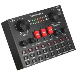 DJ-Controllers, Duidelijke externe geluidskaart V8s Mobiele telefoon Microfoon Geluidskaart Geluidskaart for mobiele computer Audio-io-interface