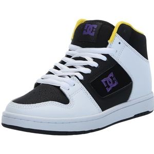 DC Heren Manteca 4 Hi High Top Casual Skate Schoen Sneaker, Zwart/Wit/Paars, 3.5 UK, Zwart Wit Paars, 36 EU