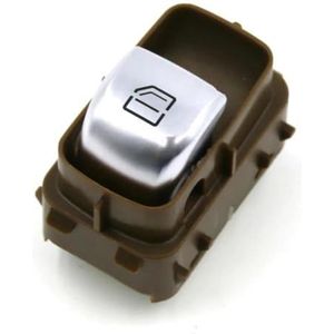 ZCPOPKNHNZ Voor Mercedes Voor Benz E63 CLS350 C63 E200 W213 Passagier Voor & Achter Rechts Elektrische Vensterglas Schakelaar Knop(Bruin)