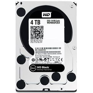 WD Desktop Black 4 TB interne harde schijf SATA, 6 Gb/s 128 MB intern geheugen (cache) 8,9 cm 3,5 inch 7200 rpm interne HDD, RoHS conform, Bulk, WD4003FZEX