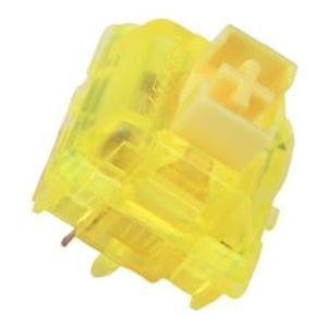 SXFSFEF 10-pack v2 5pin schakelaars transparant smokey behuizing blauw geel rood zwart stil zwart mechanisch toetsenbord (kleur: gele inkt)