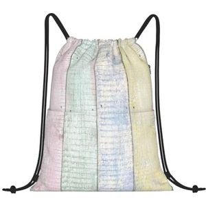 Trekkoord Rugzak, Rugzak String Bag Sport Cinch Sackpack String Bag Gym Bag, Lente Pasen Gedrukt, zoals afgebeeld, Eén maat