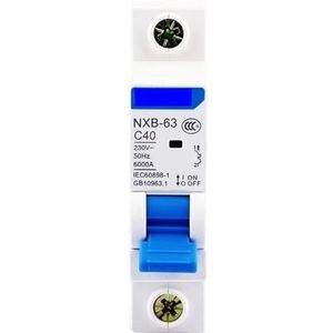Miniatuur stroomonderbreker NXB-63 1P AC 230/400V C 6 10 16 20 25 32 40 63 A overbelastingsbeveiliging DZ47 luchtschakelaar type C (25A)