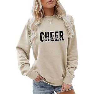 Cheerleader Sweatshirt, Cheerleading Sweater Women Crewneck Pullover Tops Funny Cheer Leader Cheer Coach Shirt Gifts