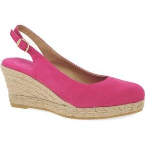 Toni Pons Breman Espadrille sandalen met sleehak voor dames, Roze Suede, 37 EU