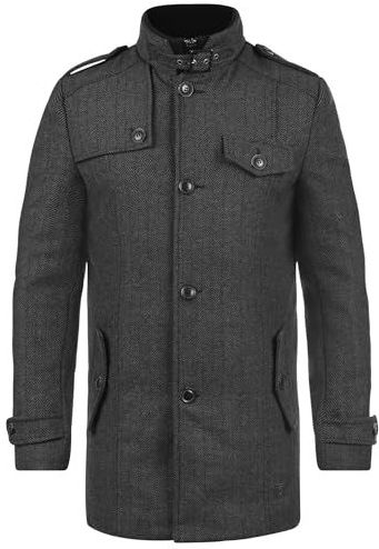 INDICODE JEANS Winterjas 'Brandan'  antraciet / donkergrijs