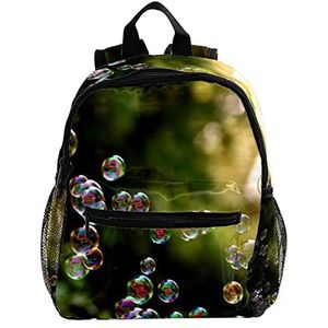 Leuke Fashion Mini Rugzak Pack Bag zeepbellen, Meerkleurig, 25.4x10x30 CM/10x4x12 in, Rugzak Rugzakken