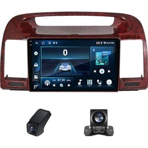 Android autoradio 2 Din geldt voor Toyota Camry 5 XV 30 2001-2006 met Draadloze Carplay Android Auto GPS Navi WiFi 9 inch met Bluetooth FM/RDS+ Achteruitrijcamera/Stuurwielbediening(B,C30Plus)