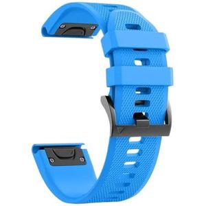 Siliconen band geschikt for Garmin Fenix ​​6 6X Pro 7 7X 5 5X 3 3HR Smart Watch-bandjes 22 26 mm Siliconen horlogeband geschikt for Epix 2 955 945-armband(Sky blue,22mm For Epix Gen 2)