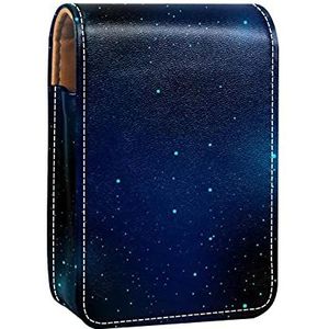 Make-up Lippenstift Case voor Buiten Bosdieren Groene Draagbare Lipstick Organizer met Spiegel Dames Mini Make-up Tas Neemt Tot 3 Lippenstift, Veelkleurig-7, 9.5x2x7 cm/3.7x0.8x2.7 in,