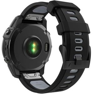 Astorgos 22mm Watch Strap Compatible with Garmin Fenix 7/7 Pro/6/6 Pro/5/5 Plus/Forerunner 965/955/945/Instinct Solar/Instinct 2, Quick Release Watch Strap Waterproof Sport Wristband, Black/Gray