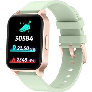 Smart Watch Heren Dames Fitness Tracker 24 Sport Bloedzuurstof Hartslag Slaap Waterdicht horloge (Color : Green)
