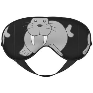 Walrus Unisex elastische verstelbare gesp ontwerp verduisterende slaap oogmasker voor thuis reizen yoga kantoor dutje