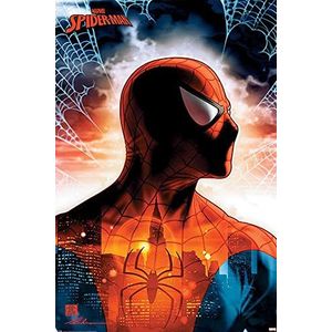 Close Up Marvel Comics Spiderman Poster Protector of The City (61cm x 91,5cm) + 2 st. Zwarte posterlijsten met ophanging