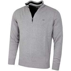 Calvin Klein Golf Heren Katoenen Trui-Zilveren sport-L