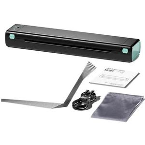 Thermisch Printer M08F A4 Draagbare Blutooth Thermische Printer Ondersteunt A4-papier Compatibel Met Telefoon En Laptop For Op Kantoor Duidelijk Snel(M08F Black Green)