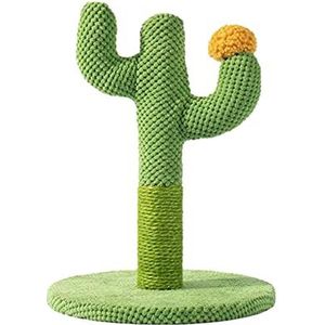 JIAWEIIY Cactus Kat Krabplank Kat Krabpaal Multifunctionele Interactieve Kat Speelgoed Met Haar Bal Kat Boom Klim Tool (A)