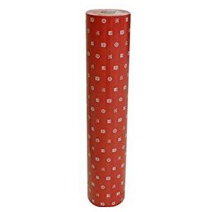 Timbrados Valencia - Cadeaupapier 2 zijden rood + grijs spoel 62 cm