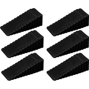 Deurstopwiggen, Vloergemonteerde deurstopper wig, antislip deurstopper(Svart)