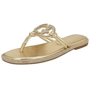 Guess Saima platte sandaal voor dames, Goud Kristal 710, 35 EU