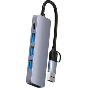 5 in 1 USB A/C Hub Multifunctionele Verbinden Accessoire Gegevensoverdracht Apparaat Converter Adapter Docking Station Apparatuur