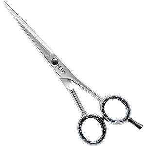 MJW Professionele kappersschaar–6,5 inch roestvrijstalen Premie Haar knippen schaar voor salons en thuis (Silver, Hair Scissor)