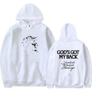 SKALSDVXC Brandon Lake That's Who I Praise Merch Got My Back Hoodies Unisex Casual Pullover Sweatshirt, Wit, L