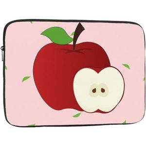 Cartoon rode Apple laptoptas, duurzame schokbestendige hoes, draagbare draagbare laptoptas voor 15 inch laptop.