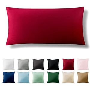 Alreya - Renforcé - Kussensloop - Rood - 40 x 80 cm - 100% Katoen met YKK-ritssluiting