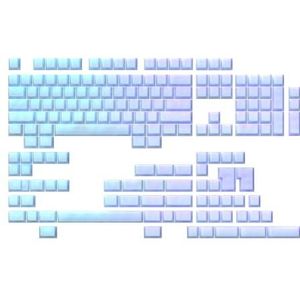 Ranked POM Jelly Premium Doorzichtige Keycap-set | 1,45 mm Dikke POM | Cherry-Profiel voor Aangepast Mechanisch Toetsenbord (Wit, 169 Toetsen)