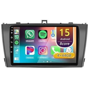 Android 15 Radio,voor Toyota Avensis T27 2008-2015, 9 Inch Touchscreen Autoradio Met Wireless CarPlay Android Auto Bluetooth WIFI GPS-navigatie Swc(F 8core(8G+256G))
