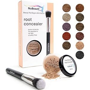 Root Touch Up Powder, All-Natural Luxury Wort Concealer met Brush, Crushed Mineralen, Fast and Easy Total Grey Hair Cover Up For Dark, Brown en Blonde Hair 32 oz (Medium Blonde)