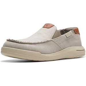 Clarks Driftlite Step mocassin voor heren, lichtgrijs combi, maat 9,5 UK, Licht Grijs Combi, 44 EU