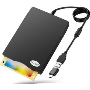 3,5 inch USB-diskettestation, draagbare externe harde schijf, 1,44 MB, FDD, USB, Mac, Windows 10/7/8, laptop, zwart